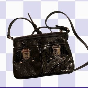 Black Patent Dana Buchman Baguette Crossbody cute pockets